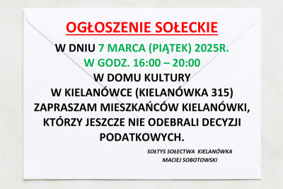 Ogłoszenie Sołeckie