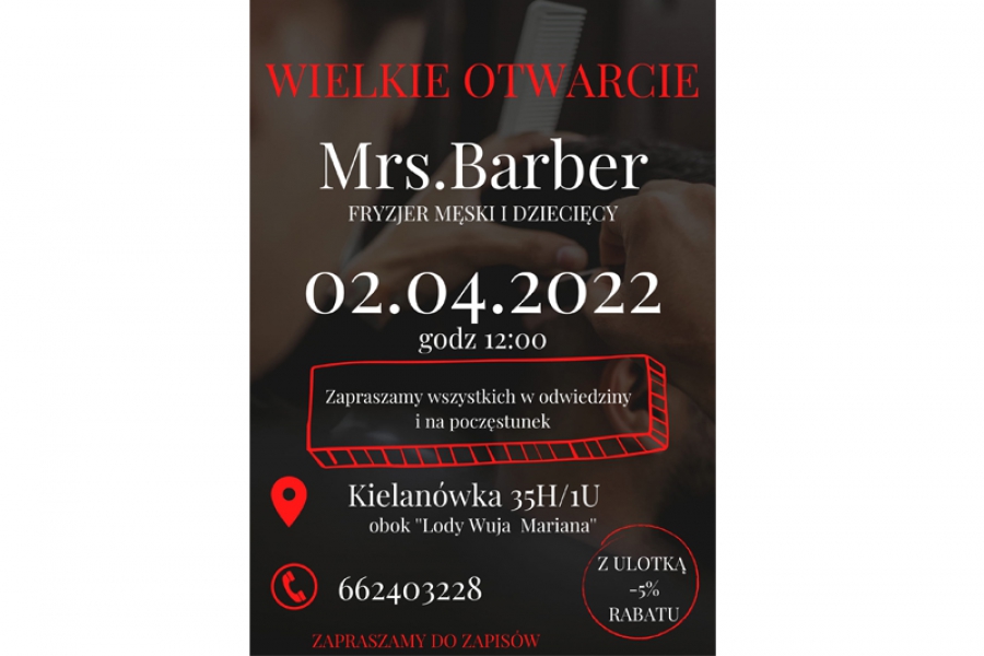 &quot;Wielkie Otwarcie&quot;       Fryzjer w Kielanówce